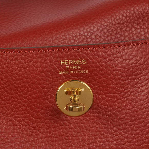 High Quality Replica Hermes Lindy 30CM Havanne Handbags 1057 Bordeaux Leather Golden Hardware